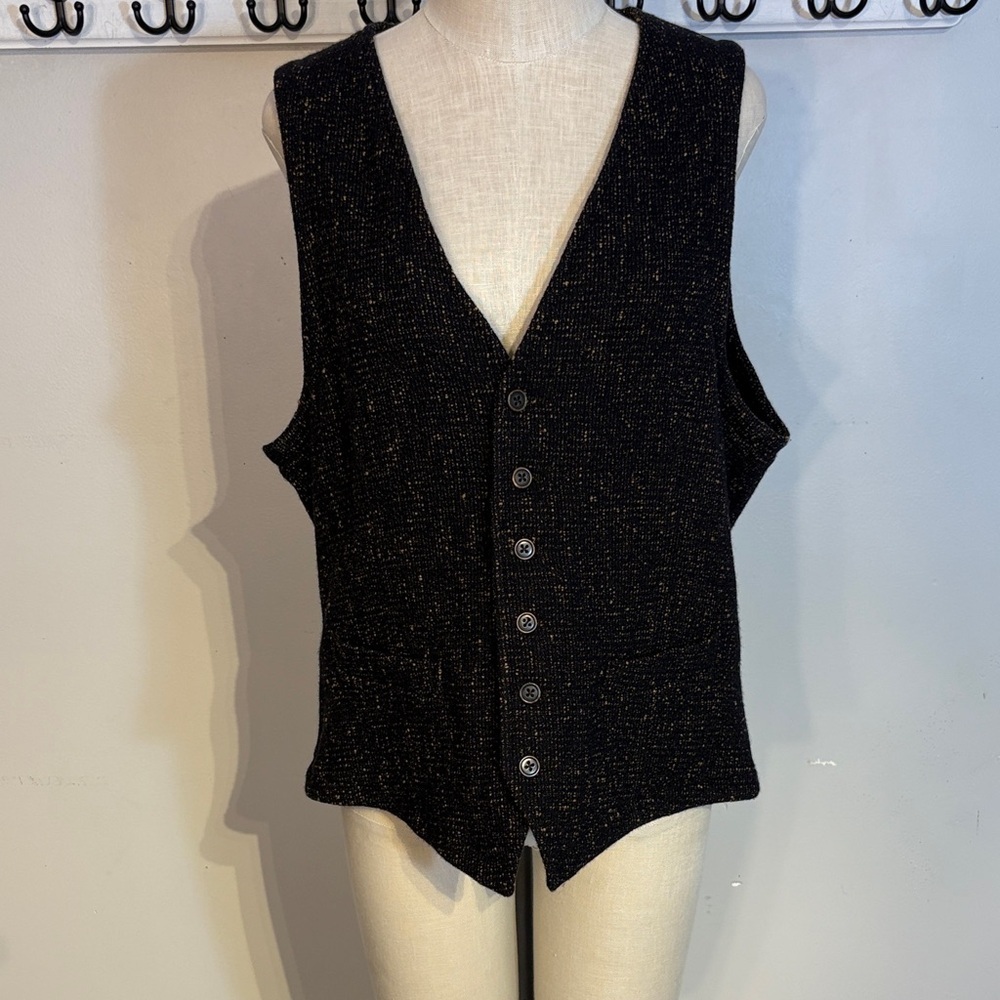 Digel Black and BrownTweed Vest